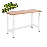 Seville Classics UltraHD 60-Inch Height Adjustable Workbench (White)