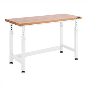 UltraHD 60-Inch Height Adjustable Workbench (White)