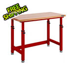 Seville Classics UltraHD 48-Inch Height Adjustable Workbench (Red)