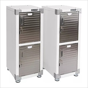 UltraHD 4-Door Stackable Locker Cabinet (White)