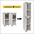 UltraHD 4-Door Stackable Locker Cabinet (White)