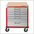 UltraHD 6-Drawer Rolling Cabinet (Red)
