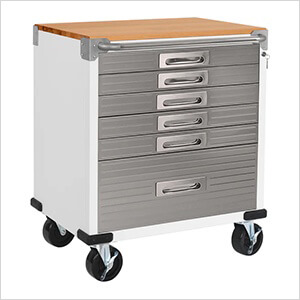 UltraHD 6-Drawer Rolling Cabinet (White)
