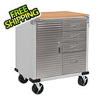 Seville Classics UltraHD Rolling Storage Cabinet with 4-Drawers (Granite)