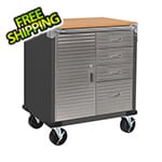 Seville Classics UltraHD Rolling Storage Cabinet with 4-Drawers (Graphite)