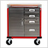 UltraHD Rolling Storage Cabinet with 4-Drawers (Red)