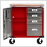 UltraHD Rolling Storage Cabinet with 4-Drawers (Red)