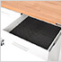 UltraHD 2-Drawer Mobile Workcenter Island with Solid Wood Top (White)