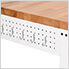 UltraHD 2-Drawer Mobile Workcenter Island with Solid Wood Top (White)