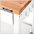 UltraHD 2-Drawer Mobile Workcenter Island with Solid Wood Top (White)