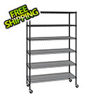 Seville Classics Heavy Duty 6-Tier Industrial Shelving (Graphite)