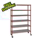 Seville Classics Heavy Duty 6-Tier Industrial Shelving (Red)