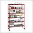 Heavy Duty 6-Tier Industrial Shelving (Red)