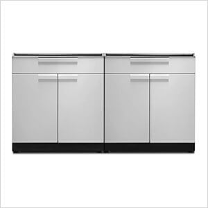 Stainless Steel 2-Piece Outdoor Kitchen Set (No Countertop)