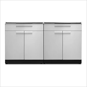 Stainless Steel 2-Piece Outdoor Kitchen Set (No Countertop)