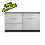 NewAge Outdoor Kitchens Stainless Steel 3-Piece Outdoor Kitchen Set with Countertops