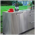 Stainless Steel 3-Piece Outdoor Kitchen Set with Countertops