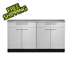 NewAge Outdoor Kitchens Stainless Steel 3-Piece Outdoor Kitchen Set with Countertops and Covers
