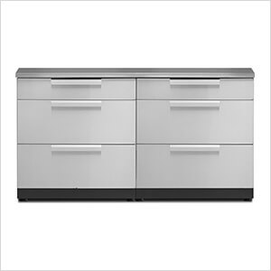 Stainless Steel 3-Piece Outdoor Kitchen Set with Countertops and Covers