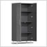 6-Piece Garage Cabinet Kit with Bamboo Worktop in Graphite Grey Metallic