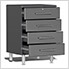 6-Piece Garage Cabinet Kit with Bamboo Worktop in Graphite Grey Metallic