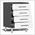 6-Piece Garage Cabinet Kit with Bamboo Worktop in Starfire White Metallic