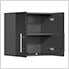 7-Piece Garage Cabinet Kit with Bamboo Worktop in Midnight Black Metallic