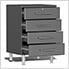 7-Piece Garage Cabinet Kit with Bamboo Worktop in Graphite Grey Metallic