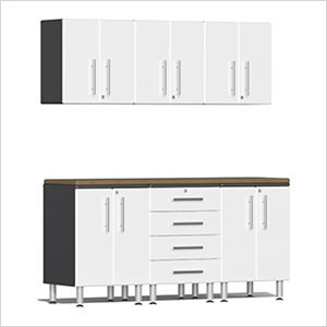 Ulti-MATE Garage Cabinets UG20072W White 7-Piece Cabinet System