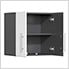 7-Piece Garage Cabinet Kit with Bamboo Worktop in Starfire White Metallic