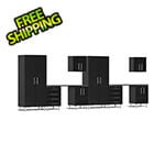 Ulti-MATE Garage Cabinets 10-Piece Garage Cabinet Kit with Channeled Worktops in Midnight Black Metallic