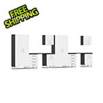 Ulti-MATE Garage Cabinets 10-Piece Garage Cabinet Kit with Channeled Worktops in Starfire White Metallic