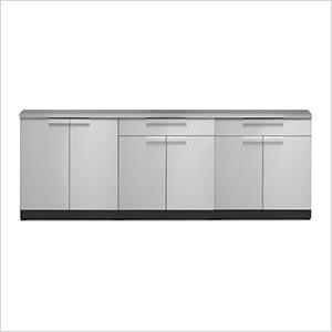 Stainless Steel 4-Piece Outdoor Kitchen Set with Countertops