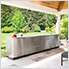 Stainless Steel 4-Piece Outdoor Kitchen Set with Countertops and Covers