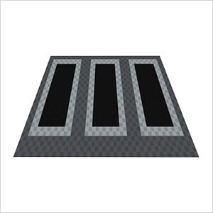 Ribtrax Pro Three Car Garage Floor Tile Mat (Jet Black / Pearl Silver / Slate Grey)
