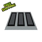 Swisstrax Ribtrax Pro Three Car Garage Floor Tile Mat (Jet Black / Pearl Silver / Slate Grey)