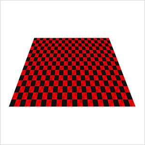 Ribtrax Pro Three Car Garage Floor Tile Mat (Jet Black / Racing Red)