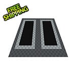 Swisstrax Ribtrax Pro Two Car Garage Floor Tile Mat (Jet Black / Pearl Silver / Slate Grey)