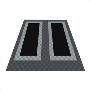 Ribtrax Pro Two Car Garage Floor Tile Mat (Jet Black / Pearl Silver / Slate Grey)