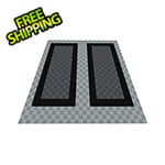 Swisstrax Ribtrax Pro Two Car Garage Floor Tile Mat (Jet Black / Pearl Silver / Slate Grey)
