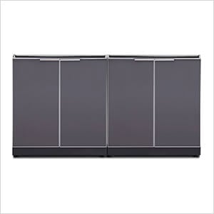 Aluminum Slate 2-Piece Outdoor Kitchen Set (No Countertop)