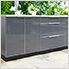 Aluminum Slate 3-Piece Outdoor Kitchen Set with Countertops