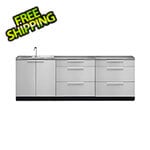 NewAge Outdoor Kitchens Stainless Steel 4-Piece Outdoor Kitchen Set with Countertops