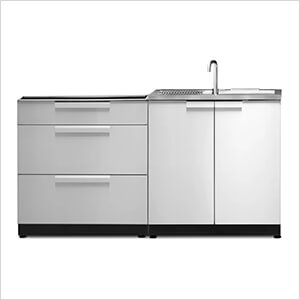 Stainless Steel 2-Piece Outdoor Kitchen Set (No Countertop)