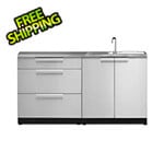 NewAge Outdoor Kitchens Stainless Steel 3-Piece Outdoor Kitchen Set with Countertops