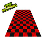Swisstrax Ribtrax Pro One Car Garage Floor Tile Mat (Jet Black / Racing Red)