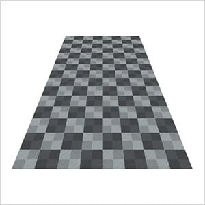 Ribtrax Pro One Car Garage Floor Tile Mat (Pearl Silver / Slate Grey)