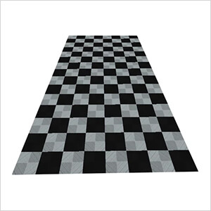 Ribtrax Pro One Car Garage Floor Tile Mat (Jet Black / Slate Grey)