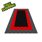 Swisstrax Ribtrax Pro One Car Garage Floor Tile Mat (Slate Grey / Racing Red / Jet Black)