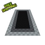 Swisstrax Ribtrax Pro One Car Garage Floor Tile Mat (Jet Black / Slate Grey / Pearl Silver)